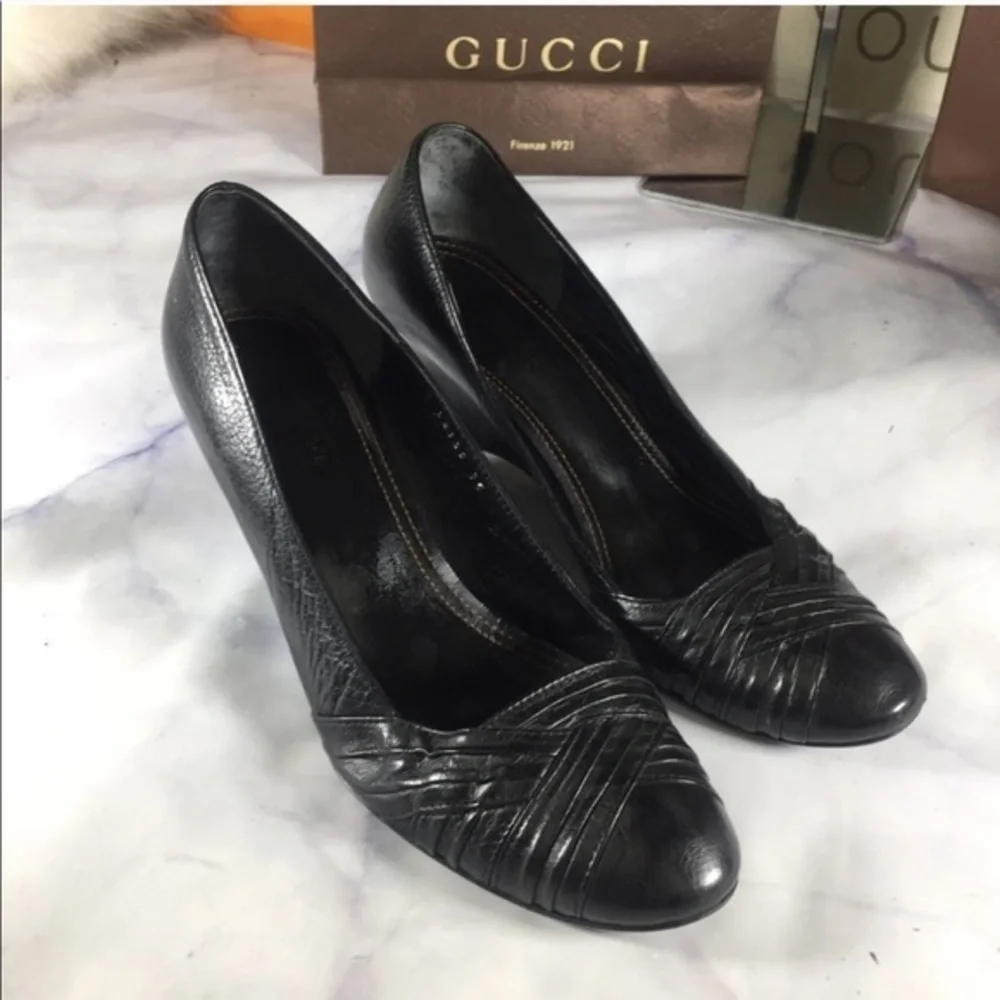 JOHNNY MOKE Black London Wedges Size 36